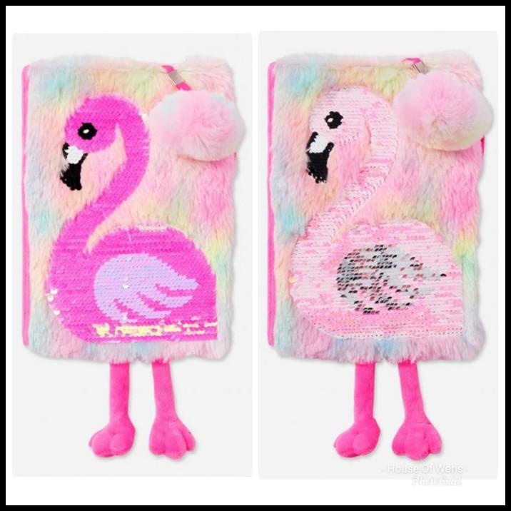 

BEST DEAL JUSTICE FLAMINGGO SEQUIN DIARY INCLUDE PEN - BUKU CATATAN JUSTICE !!!!!