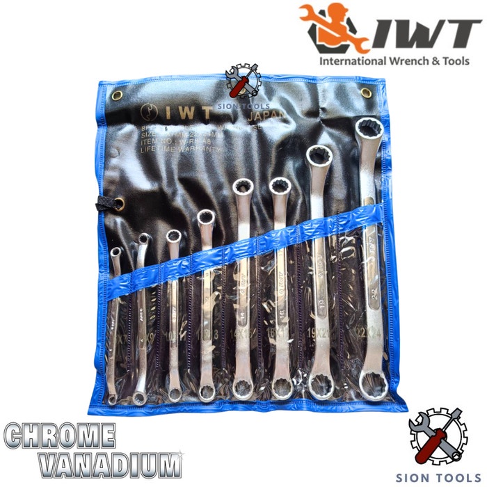 Promo Iwt Kunci Ring Set 8 Pcs 6-24 / Double Ring Wrench Set Iwt