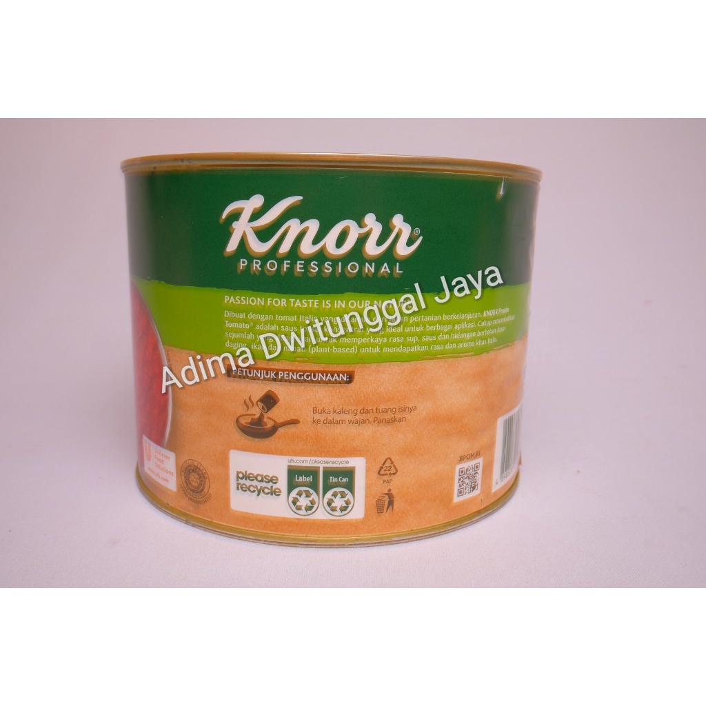 

Tomato Pronto Sauce Knorr 2 Kg / Saus Tomat Itali