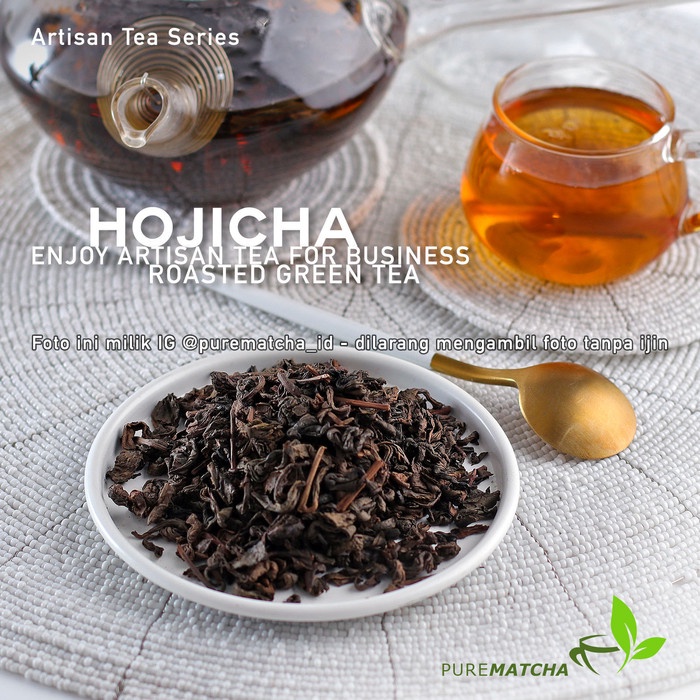 ARTISAN TEA CAFE - TEH HOJICHA 500GR TEH HIJAU ROASTED GREEN TEA LATTE