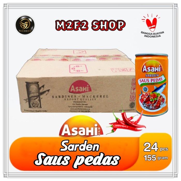 Ikan Sarden ASAHI Sardines Dalam Saus Pedas - 155 gr (Harga Karton)