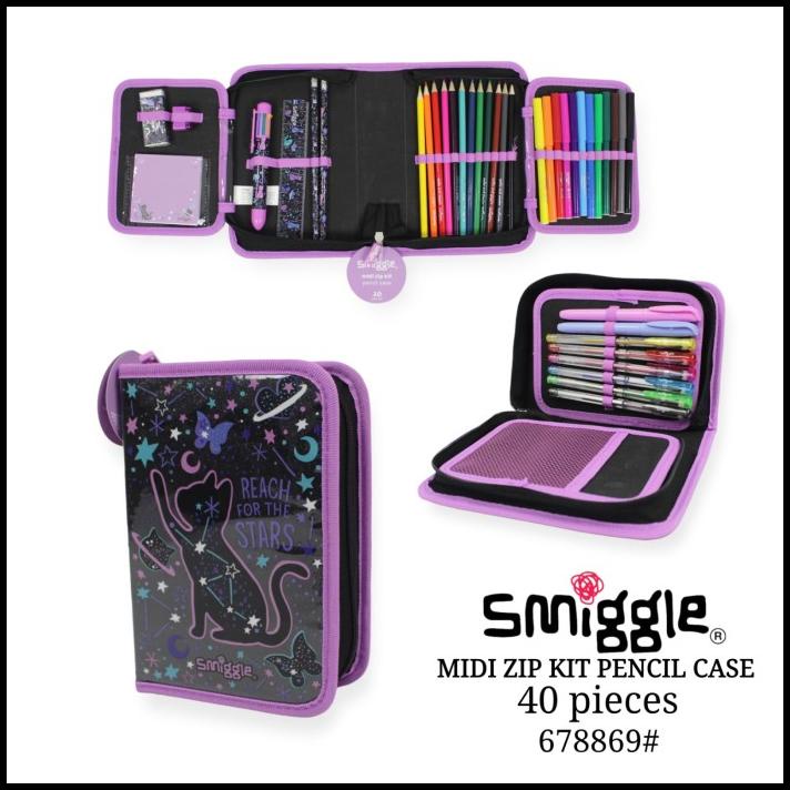 

TERMURAH SMIGGLE MIDI ZIP KIT PENCIL CASE 40 STARRY CAT/ KADO/ STATIONERY !!!