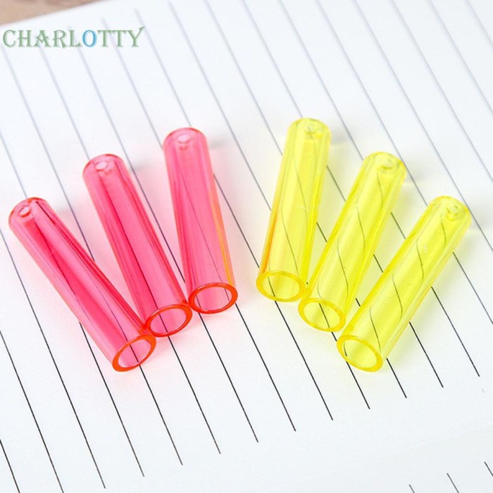 

6Pcs Penutup Pensil Bahan Plastik Transparan untuk Kantor
