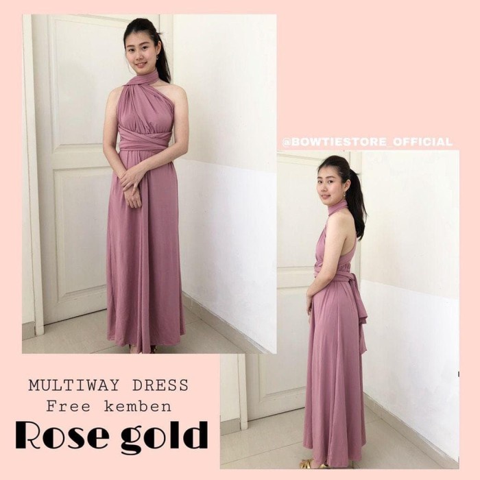 MULTIWAY DRESS - DRESS BRIDESMAID - INFINITY DRESS ROSE GOLD