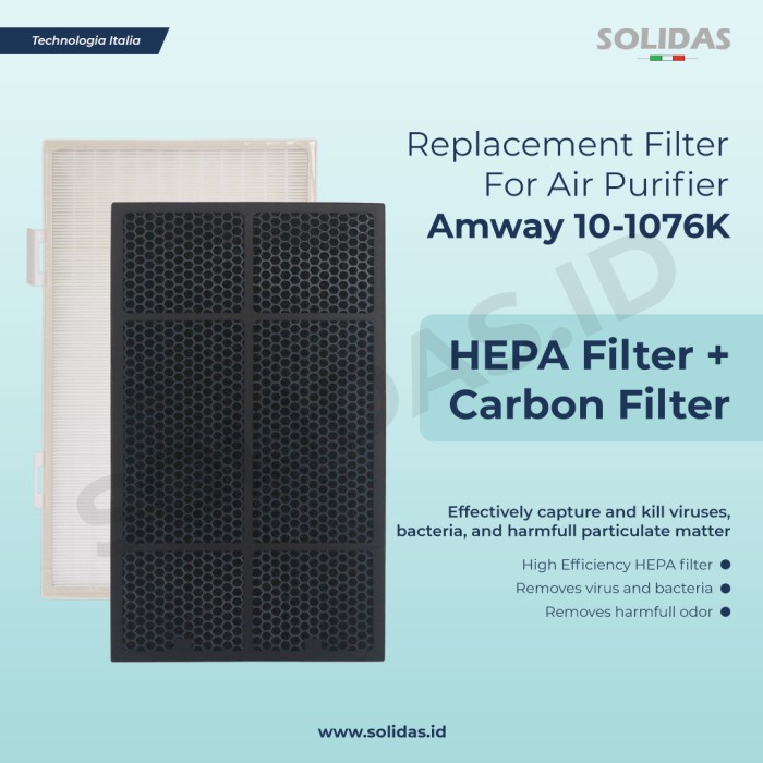 Replacement Filter Air Purifier Amway 10-1076K/ HEPA+Carbon