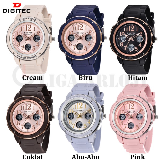 Digitec DG-3091T - Jam Tangan Wanita - Double Time - 3091 - Original
