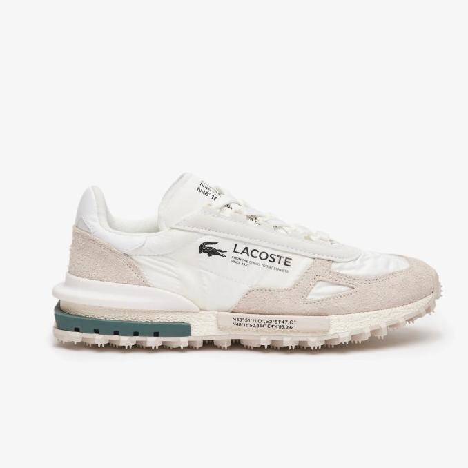 Lacoste Men'S Elite Active Branded Textile Sepatu Sneakers Pria - Wht Karmilaasri