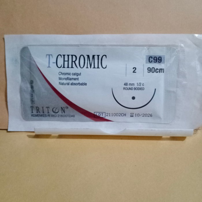 T CHROMIC 2 roundbodied (Cromic, absorbable) -Tatasie