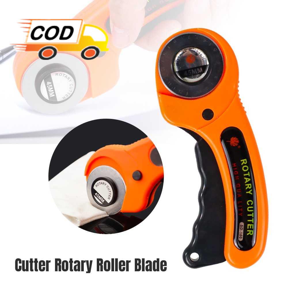 

Pemotong Putar Kain Kertas Rotary Cutter 45 mm Mata Pisau Baja Tungsten Tajam Potongan Rapi