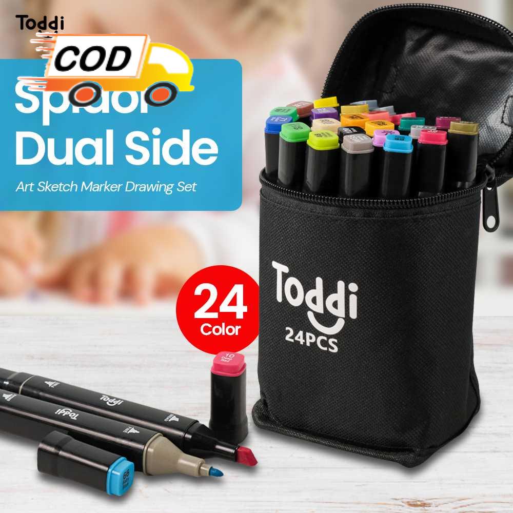 

Spidol Dual Side Fine Art Marker Set 24 dan 48 Warna untuk Menggambar dan Mewarnai