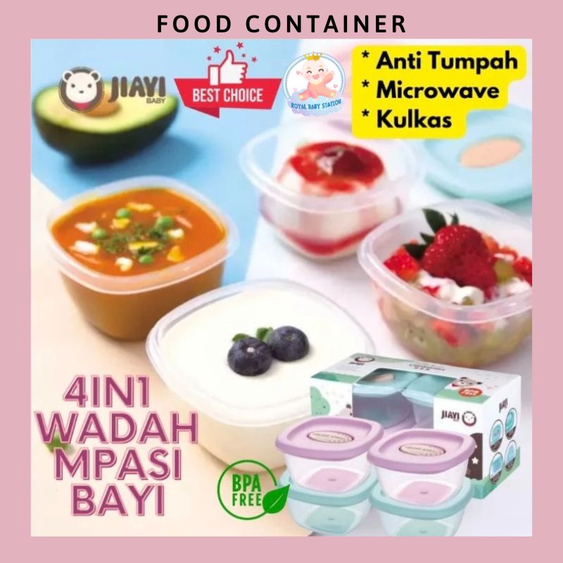 4in1 Tempat Makan Bayi Wadah MPASI Bayi Kotak Penyimpanan Makanan Serbaguna Container Food Baby Lock