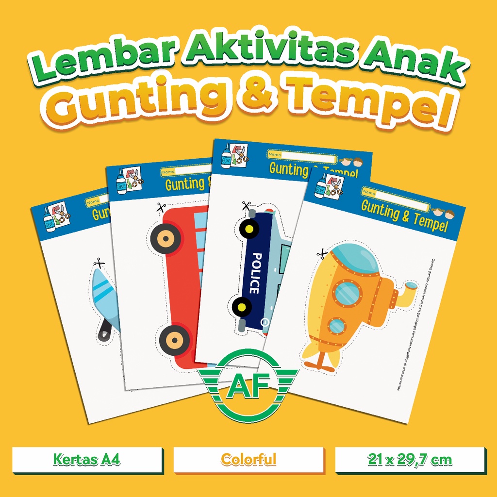 

Lembar Aktivitas Gunting & Tempel Tema Kendaraan 2 | Worksheet Lembar Kerja | Lembar Aktivitas Anak | Gunting Tempel | Kendaraan