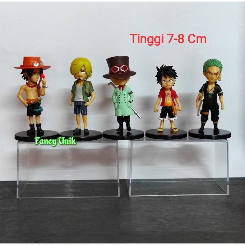 Action Figure Anime One Piece Luffy Sabo Na Zoro Stampede Set Isi 8