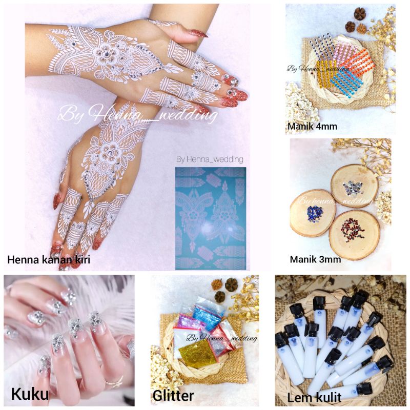 Paket Hemat Henna Paket Lengkap Henna Paket Komplit Paket Henna Instan 1 Paket Henna Instan Komplit