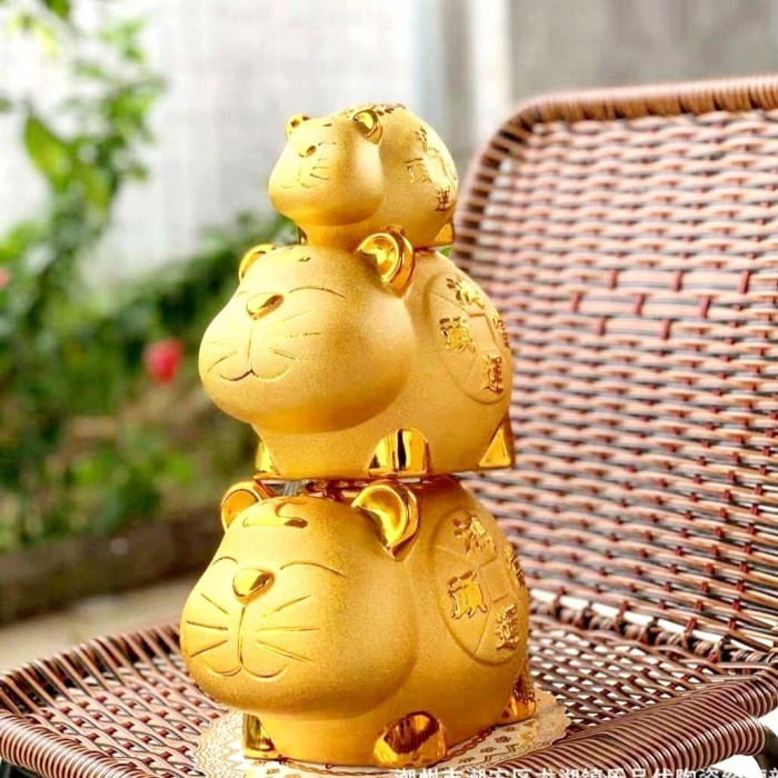 PATUNG CELENGAN MACAN EMAS 2022 KADO IMLEK MURAH PREMIUM SOUVENIR GOLD