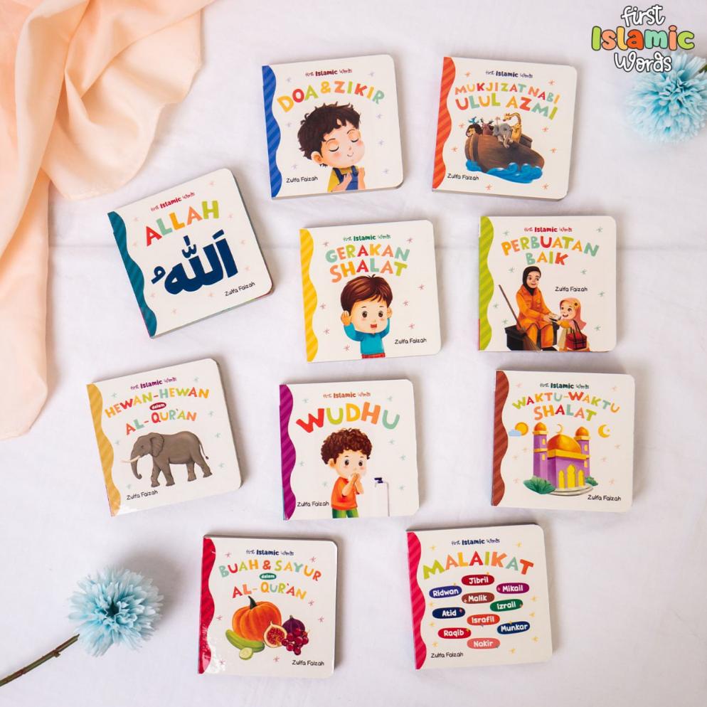 (ZIYAD) Boardbook My First Islamic Words Buku Edukasi Anak Bayi Balita Buku Islami