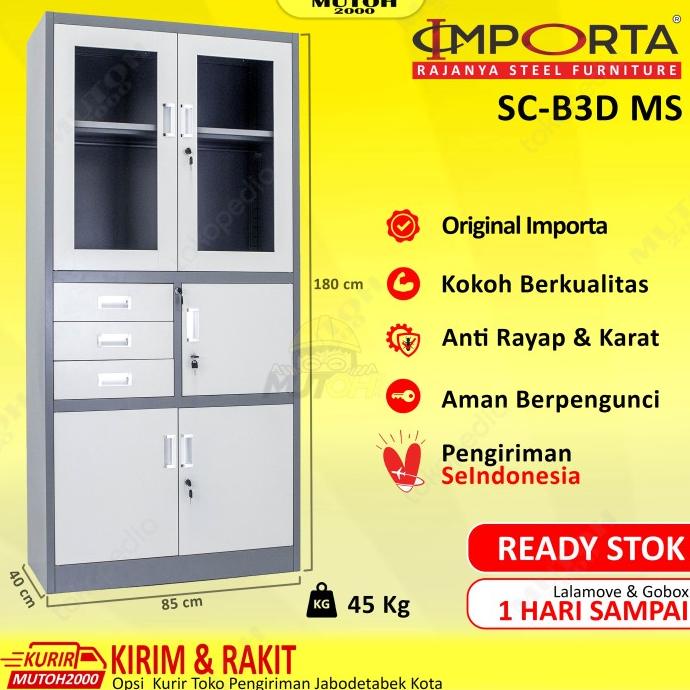 

Importa Sc-B3D Ms Lemari Arsip Besi Kombinasi 2 Pintu 3 Laci 1 Brankas Berkualitas