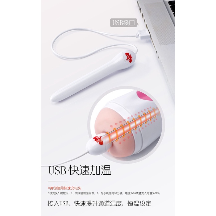 Heating Rod Warmer Stick Pemanas Usb For Snail Cup Touch Tenga