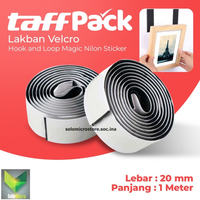 

TaffPACK Lakban Velcro Hook and Loop Magic Nilon Sticker 1 Meter