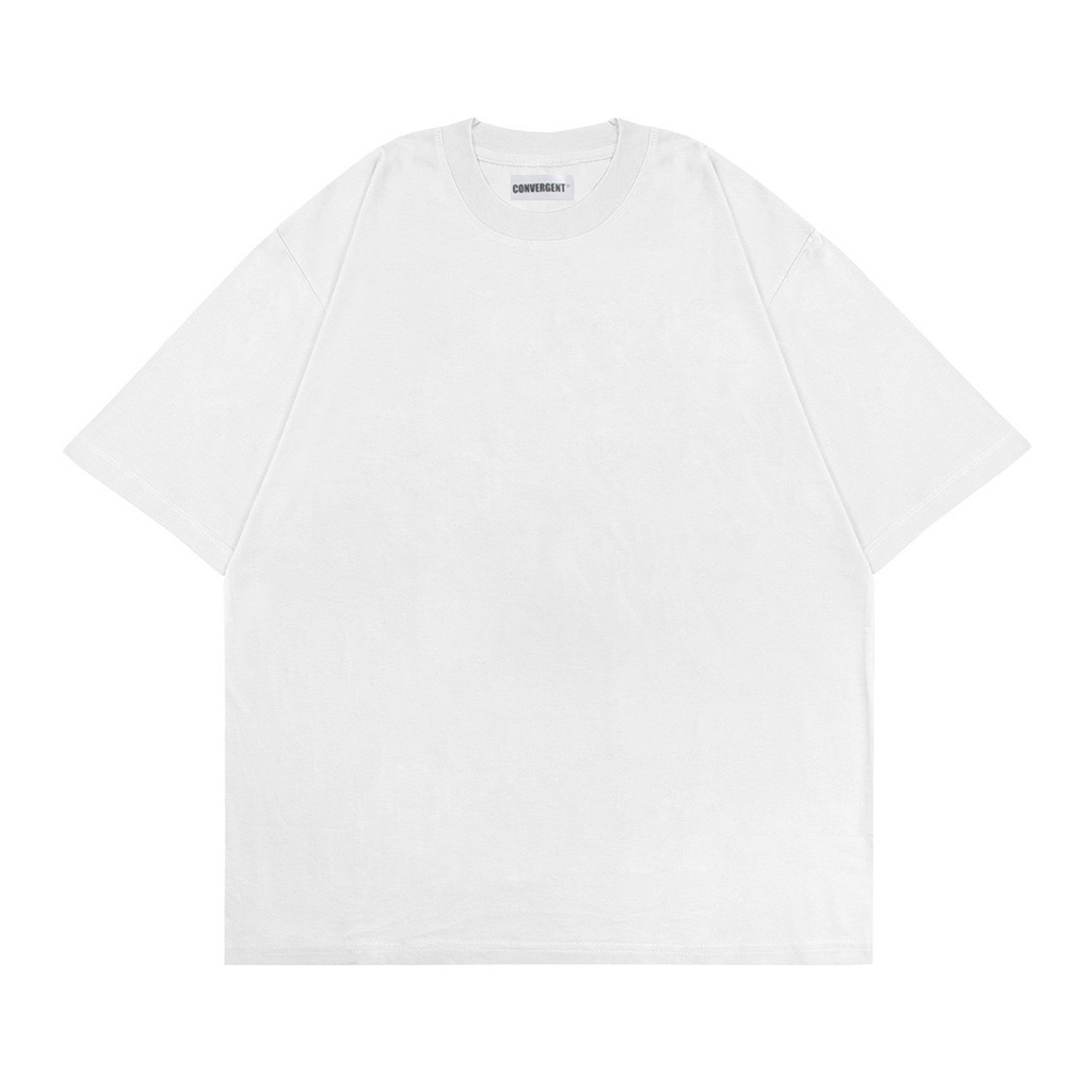 CONVERGENT T-Shirt Oversize 24s Basic Polos White