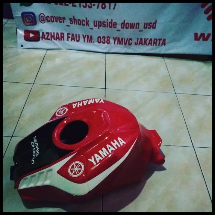 TERMURAH COVER TANGKI YAMAHA R15 V2 MODEL R1 MERAH !!