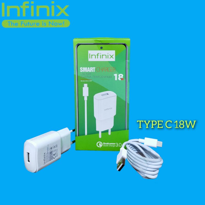 Charger INFINIX NOTE 8 10 HOT 11 11S 12 20 20S 30 30i 5G PLAY NFC PRO TYPE C 18W