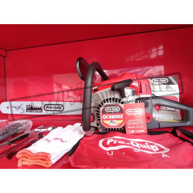 Chainsaw / Gergaji Potong Belah Kayu QC 6800 Pro-Quip Bar 22 Inch