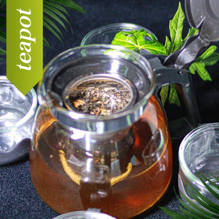 Tempat Teh Poci Kaca Dengan Saringan Bening Kopi Teapot Serbaguna Terb