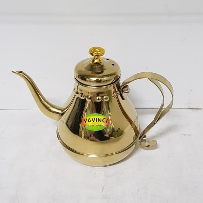 Tea Pot Kettle Gold Unik Teko Aladin Teko Teh Dengan Saringan Terb