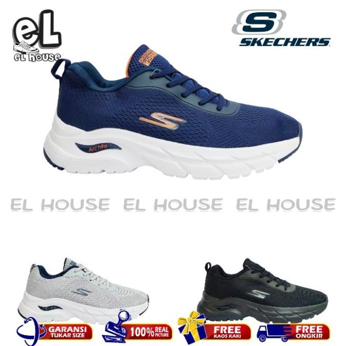 Skechers Arch Fit Runner/Sepatu Tali Pria/Sepatu Sneakers/Skechers Adioskiddyshop