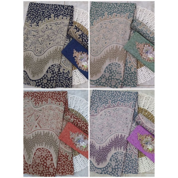 Kain Batik Printing Moder  Kain Meteran Bahan Baju Batik Pekalongan Seragam Bridesmaid Terbaru