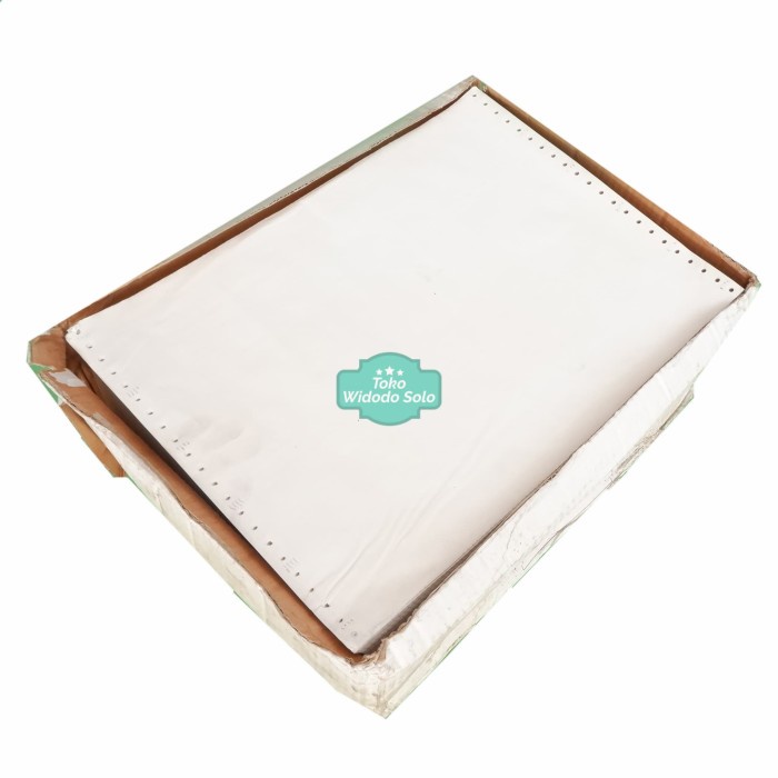 

Kertas Continuous Form 2 Ply Putih Stok Lama