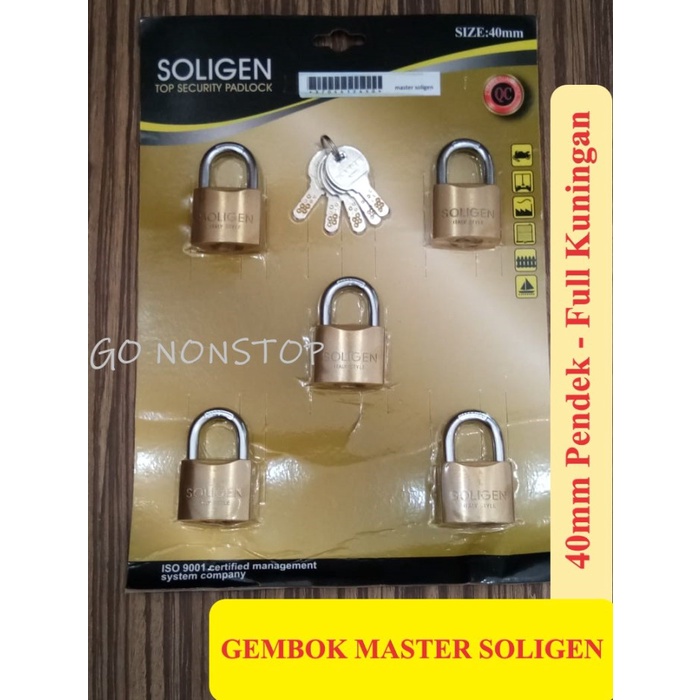 Latin- Gembok Master Key Original Soligen 5Pcs/Set 40Mm Italy Style