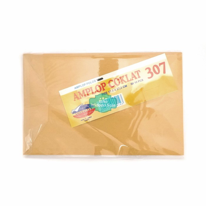 

Amplop Coklat 307 Polos Tanpa Tali Character 175x275mm Grosir
