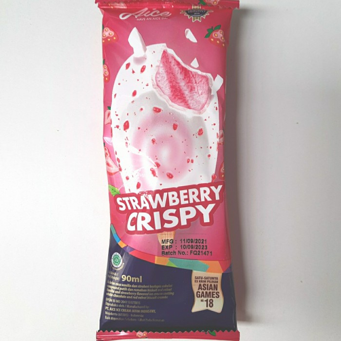 

Es Krim Aice Strawberry Crispy Gojek Grab