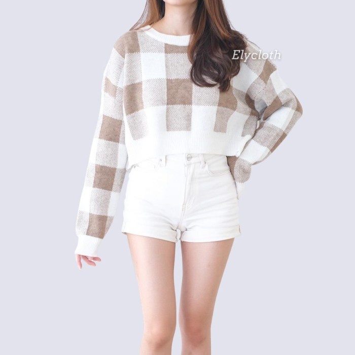 Elycloth Madison Sweater Sweater Wanita Korea Premium Knit Import