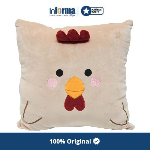 Informa - Informa 40x40 Cm Bantal Sofa Animal 3d Chicken