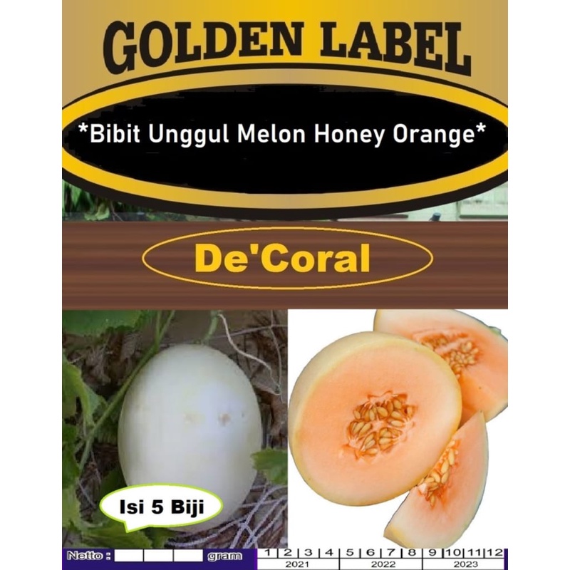 Bibit Unggul Melon Honey Orange|Benih Melon Honey Orange|Melon Madu