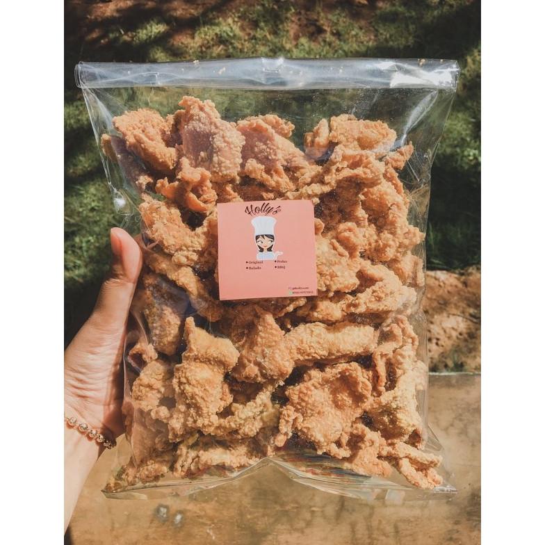 

Terjangkau KERIPIK KULIT AYAM 500gram