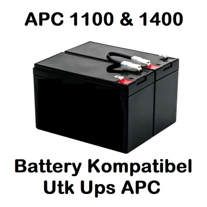 Aki Baterai Standar UPS APC RBC CSB For UPS APC 1100 1400 + Kbl Jumper