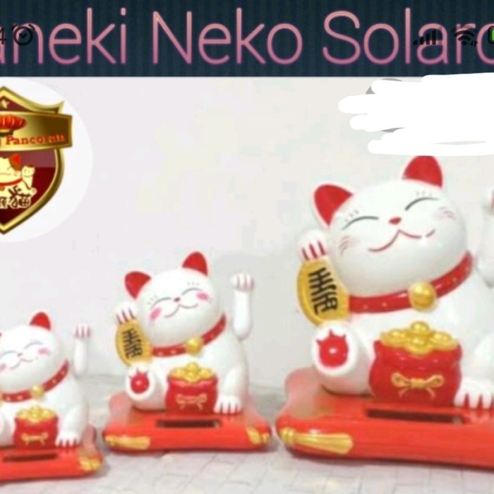 KUCING SOLAR JUMBO/PAJANGAN KUCING HOKI/ MANEKINEKO TANGAN GOYANG