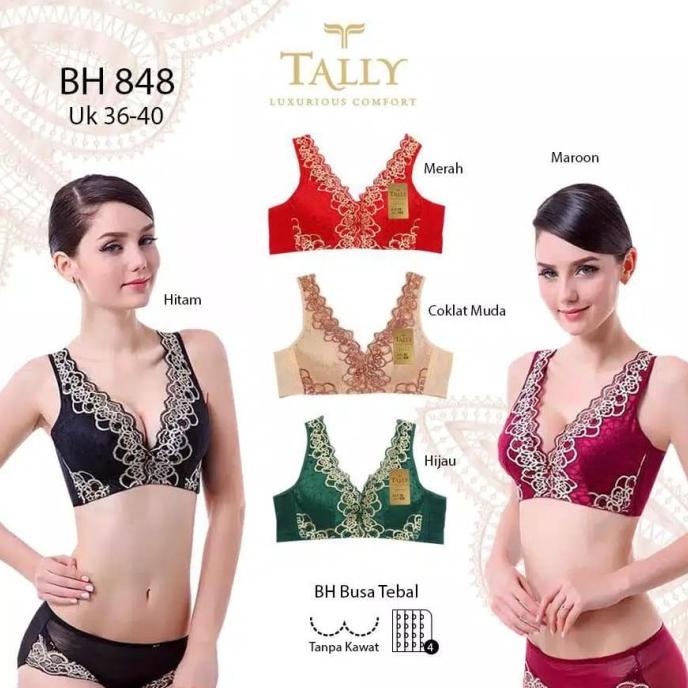Bra Penekan Lemak Push Up Tally 848 Busa Tebal Tanpa Kawat