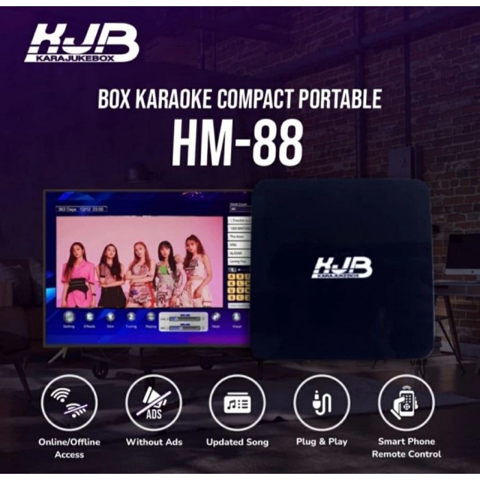{NurulShop} KJB Karaoke Streaming Paket HM88 dan Portable Speaker Bluetooth KS 89 Diskon