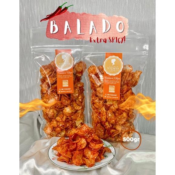 

Ready Keripik singkong balado Extra spicy - Keripik pilihan nyonya 500gr