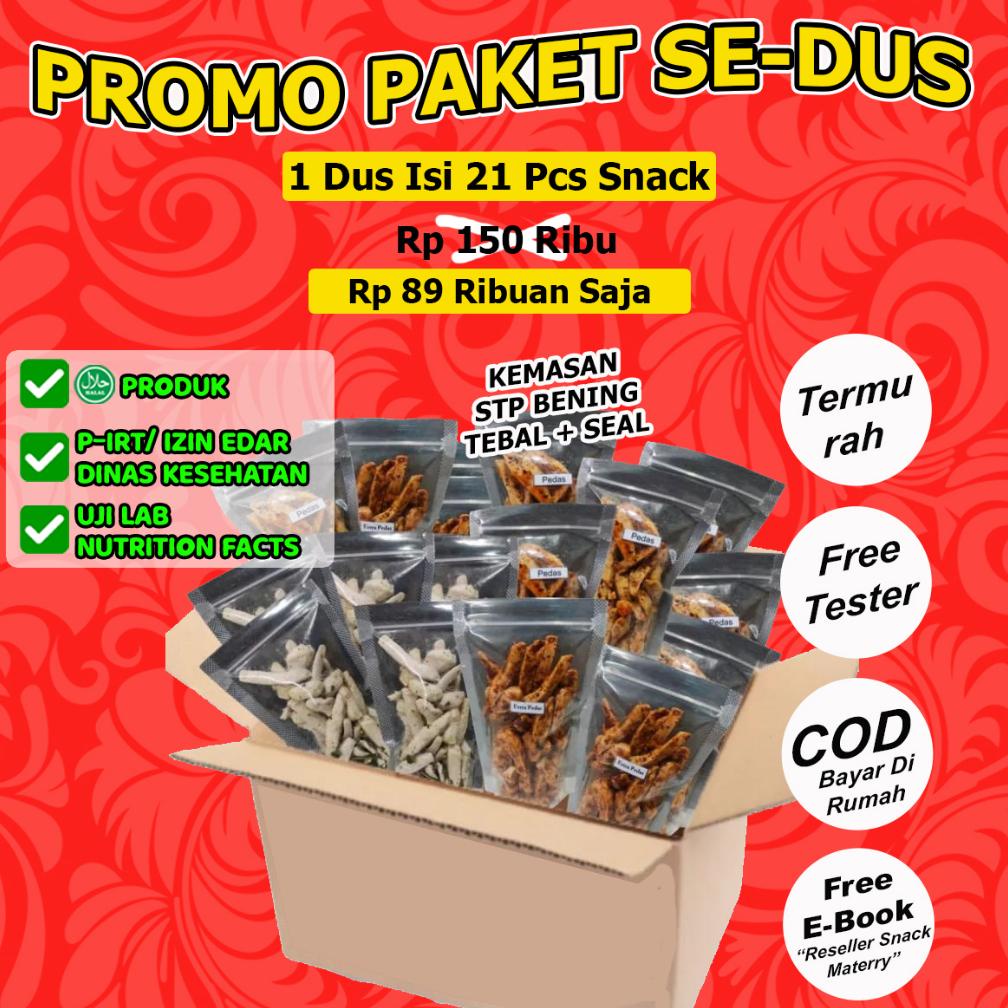 

Termurah PROMO BIG DEAL: ANEKA CEMILAN KEMASAN STP, PAKET SEDUS MAKARONI, KERIPIK PISANG, BASRENG BANDUNG 21 PCS MIX RASA Best Seller