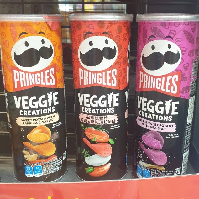 

Ready Pringles Veggie Creations import Hongkong keripik kentang sehat organic sayuran segar gurih