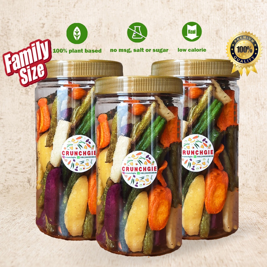 

Ready 3pcs 1L Keripik Sayur Buah Mix Keripik Sayur Keripik Buah Vacuum Fried Snack Diet Snack Sehat