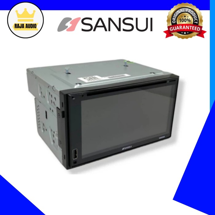 NEW SANSUI SA-5202I FULL GLASS HEAD UNIT TAPE DOUBLE DIN TV ORIGINAL TERBARU
