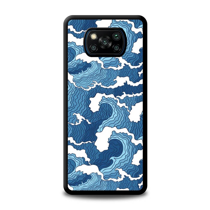 Case Casing Xiaomi Poco X3 F3 M3 M4 Pro Wave blue AS0063