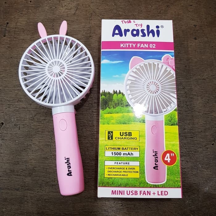 Discount Kipas Angin Portable Kitty Lipat 4 Inci Arashi /KIPAS ANGIN MINI/KIPAS ANGIN PORTABLE/KIPAS